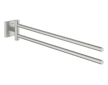 Grohe QuickFix Start Cube - Dvojitý držák ručníků, délka 44 cm, supersteel 40976DC0