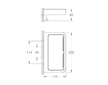 Grohe QuickFix Start Cube - Polička, délka 20 cm, matná černá 411072430