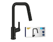Grohe QuickFix Start - Dřezová baterie s výsuvnou sprškou, matná černá 306312430
