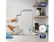 Grohe QuickFix Start - Elektronická dřezová baterie s výsuvnou sprškou, bateriové napájení, chrom 1012430000