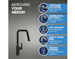 Grohe QuickFix Start - Elektronická dřezová baterie s výsuvnou sprškou, bateriové napájení, matná černá 1012432430