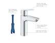 Grohe QuickFix Start - Umyvadlová baterie s výpustí Push-Open, chrom 24204002