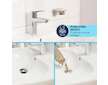 Grohe QuickFix Start - Umyvadlová baterie s výpustí Push-Open, studený start, chrom 23551002