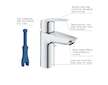 Grohe QuickFix Start - Umyvadlová baterie s výpustí, studený start, chrom 31137002