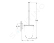 Grohe QuickFix Start - WC štětka nástěnná, s držákem, sklo/chrom 41185000