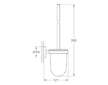 Grohe QuickFix Start - WC štětka nástěnná, s držákem, sklo/supersteel 41185DC0