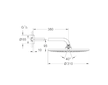 Grohe Rainshower Cosmopolitan - Hlavová sprcha Cosmopolitan 310 s ramenem 38 cm, 1 proud, tmavý grafit 26066A00