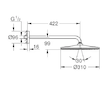 Grohe Rainshower - Hlavová sprcha 310 Mono, 1 proud, sprchové rameno 42 cm, chrom 26557000