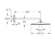 Grohe Rainshower - Hlavová sprcha 310 Mono 9,5 l/min, 1 proud, sprchové rameno 42 cm, chrom 26558000