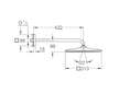 Grohe Rainshower - Hlavová sprcha 310 Mono Cube 9,5 l/min, 1 proud, sprchové rameno 42 cm, kartáčovaný Warm Sunset 26564DL0
