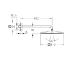 Grohe Rainshower - Hlavová sprcha 310 Mono Cube 9,5 l/min, 1 proud, sprchové rameno 42 cm, supersteel 26564DC0