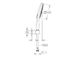 Grohe Rainshower SmartActive Cube - Sada sprchové hlavice 130 9,5 l/min, 3 proudy, držáku a hadice, chrom 26588000