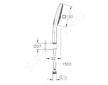 Grohe Rainshower SmartActive Cube - Sada sprchové hlavice 130 9,5 l/min, 3 proudy, držáku a hadice, měsíční bílá 26589LS0