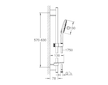 Grohe Rainshower SmartActive Cube - Sada sprchové hlavice 130 9,5 l/min, 3 proudy, tyče 60 cm a hadice, chrom 26584000