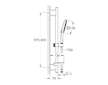 Grohe Rainshower SmartActive Cube - Sada sprchové hlavice 130 9,5 l/min, 3 proudy, tyče 60 cm a hadice, měsíční bílá 26584LS0