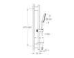 Grohe Rainshower SmartActive Cube - Sada sprchové hlavice 130 9,5 l/min, 3 proudy, tyče 90 cm a hadice, měsíční bílá 26587LS0