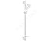 Grohe Rainshower SmartActive Cube - Sada sprchové hlavice 130 9,5 l/min, 3 proudy, tyče 90 cm a hadice, měsíční bílá 26587LS0