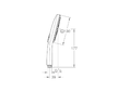 Grohe Rainshower SmartActive Cube - Sprchová hlavice 130 9,5 l/ min, 3 proudy, kartáčovaný Hard Graphite 26582AL0