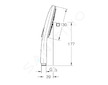 Grohe Rainshower SmartActive Cube - Sprchová hlavice 130 9,5 l/min, 3 proudy, měsíční bílá 26582LS0