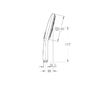 Grohe Rainshower SmartActive Cube - Sprchová hlavice 130 9,5 l/min, 3 proudy, supersteel 26582DC0