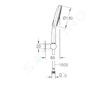 Grohe Rainshower SmartActive - Sada sprchové hlavice 130 9,5 l/min, 3 proudy, držáku a hadice, chrom 26580000