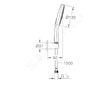 Grohe Rainshower SmartActive - Sada sprchové hlavice 130 9,5 l/min, 3 proudy, držáku a hadice, chrom 26581000