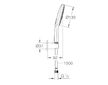 Grohe Rainshower SmartActive - Sada sprchové hlavice 130 9,5 l/min, 3 proudy, držáku a hadice, chrom 26581000