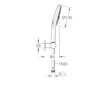 Grohe Rainshower SmartActive - Sada sprchové hlavice 130 9,5 l/min, 3 proudy, držáku a hadice, měsíční bílá 26580LS0