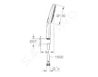 Grohe Rainshower SmartActive - Sada sprchové hlavice 130 9,5 l/min, 3 proudy, držáku a hadice, měsíční bílá 26581LS0
