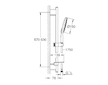 Grohe Rainshower SmartActive - Sada sprchové hlavice 150 9,5 l/min, 3 proudy, tyče 60 cm a hadice, chrom 26592000