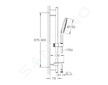Grohe Rainshower SmartActive - Sada sprchové hlavice 150 9,5 l/min, 3 proudy, tyče 90 cm a hadice, chrom 26594000