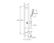 Grohe Rainshower SmartActive - Sada sprchové hlavice 150 9,5 l/min, 3 proudy, tyče 90 cm a hadice, chrom 26594000