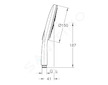 Grohe Rainshower SmartActive - Sprchová hlavice 150 9,5 l/min, 3 proudy, měsíční bílá 26554LS0