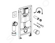 Grohe Rapid SL - Předstěnová instalace pro závěsné WC, tlačítko Skate Air, chrom 38763001