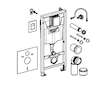Grohe Rapid SL - Předstěnová instalace s nádržkou pro závěsné WC, souprava Fresh a tlačítko Skate Cosmopolitan, matný chrom 3944