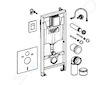 Grohe Rapid SL - Předstěnová instalace s nádržkou pro závěsné WC, souprava Fresh a tlačítko Skate Cosmopolitan, matný chrom 3944