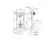 Grohe Rapid SL - Předstěnový instalační prvek pro závěsné WC, nádržka GD2, ovládací tlačítko Skate Air, chrom 38745001