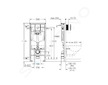 Grohe Rapid SL - Předstěnový instalační prvek pro závěsné WC, nádržka GD2, ovládací tlačítko Skate Air, chrom 38750001