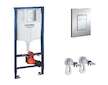 Grohe Rapid SL - Předstěnový instalační set pro závěsné WC, výška 1,13 m, ovládací tlačítko Skate Cosmopolitan, chrom 38772001