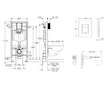 Grohe Rapid SL - Předstěnový instalační set pro závěsné WC, výška 1,13 m, ovládací tlačítko Skate Cosmopolitan, chrom 38772001