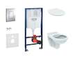 Grohe Rapid SL - Set předstěnové instalace, klozet Alpha se sedátkem, tlačítko Skate Cosmopolitan, chrom 38528SET-KD