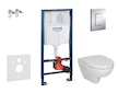 Grohe Rapid SL - Set předstěnové instalace, klozetu a sedátka Jika Lyra Plus, tlačítka Skate Cosmopolita, chrom 38528SET-KJ1