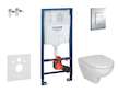 Grohe Rapid SL - Set předstěnové instalace, klozetu a sedátka Jika Lyra Plus, tlačítka Skate Cosmopolita, chrom 38528SET-KJ1