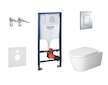 Grohe Rapid SL - Set předstěnové instalace, klozetu a sedátka ME by Starck, Rimless, SoftClose, tlačítka Skate Cosmo, chrom 3852