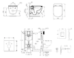Grohe Rapid SL - Set předstěnové instalace, klozetu a sedátka Tesi, softclose, rimless, tlačítka Skate Cosmopolitan, chrom 38528