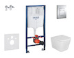 Grohe Rapid SL - Set předstěnové instalace, klozetu Arkas a sedátka softclose, tlačítko Skate Cosmopolitan, chrom SANI11BA1102
