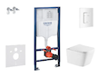 Grohe Rapid SL - Set předstěnové instalace, klozetu Arkas I a sedátka softclose, tlačítko Skate Cosmopolitan, alpská bílá SANI11