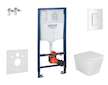 Grohe Rapid SL - Set předstěnové instalace, klozetu Arkas I sedátka softclose, tlačítko Skate Cosmopolitan, alpská bílá SANI11BA