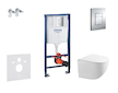 Grohe Rapid SL - Set předstěnové instalace, klozetu Gaia a sedátka softclose, tlačítko Skate Cosmpolitan, chrom SANI11BA1105