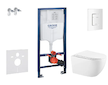 Grohe Rapid SL - Set předstěnové instalace, klozetu Gaia sedátka softclose, tlačítko Skate Cosmopolitan, alpská bílá SANI11BA310